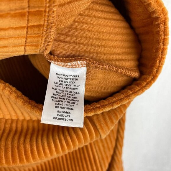 Bp. Women Stretch Ribbed Pull One Flare Leg Pants Size 4X Orange Polyester/Spand - Picture 4 of 6